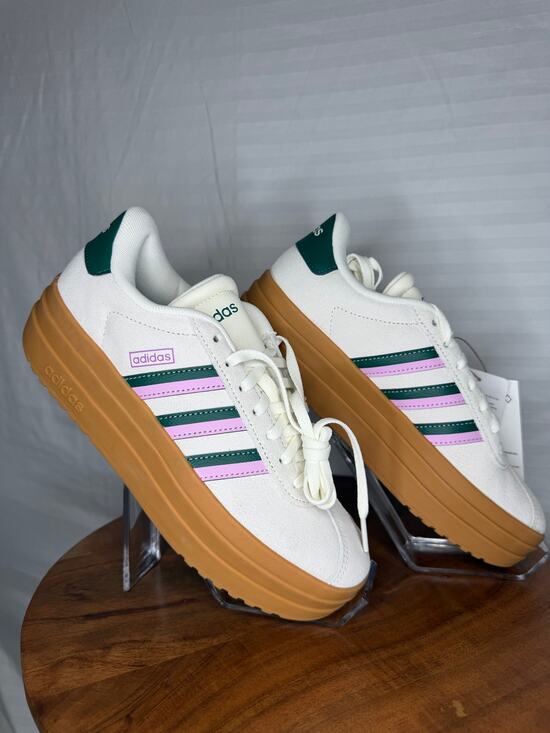 Adidas Shoes - Adidas VL Court Bold Platform Sneakers White Pink Green Gum Women’s 6.5 NWT